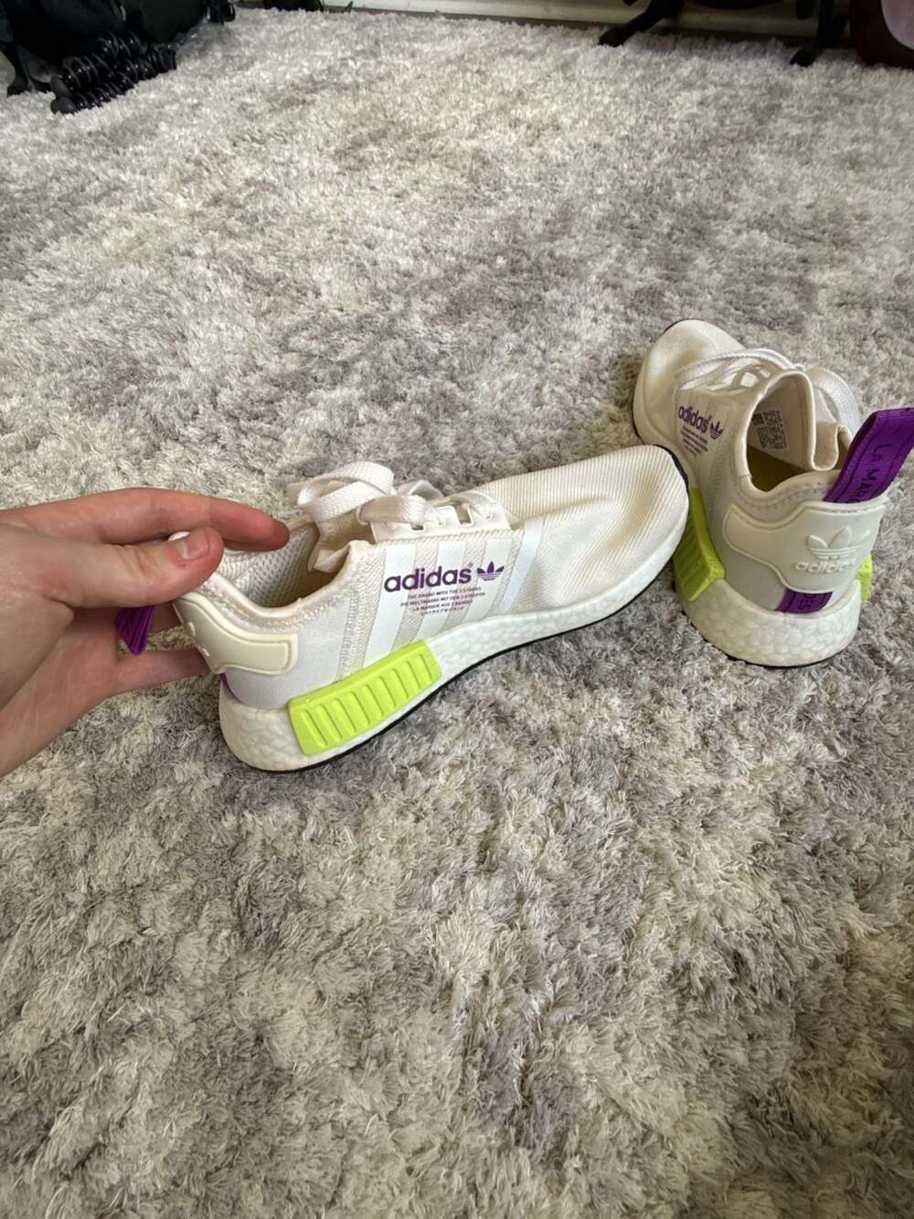 Adidas NMD_R1 Semi Solar Yellow Chalk White Sneakers D96626 Size 6